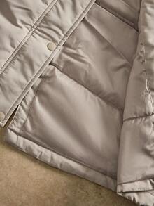 Anewsta Abrigo parka grueso y largo con cuello de piel sintética esponjosa, forro acolchado, cordón ajustable en la cintura, ropa de exterior para mujer