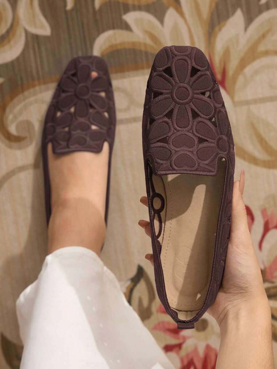 CUCCOO TILAWA 女士休闲舒适百搭平底鞋,适合步行、旅行和度假 - 咖啡棕 - 查看 1