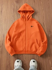 Manfinity Unisex Men's Knitted Casual Loose Fit Long Sleeve Zip-Up Hooded Sweatshirt, Couple Things