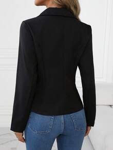 SHEIN Clasi Casual Solid Color Blazer, Autumn Fall Cloth For Women