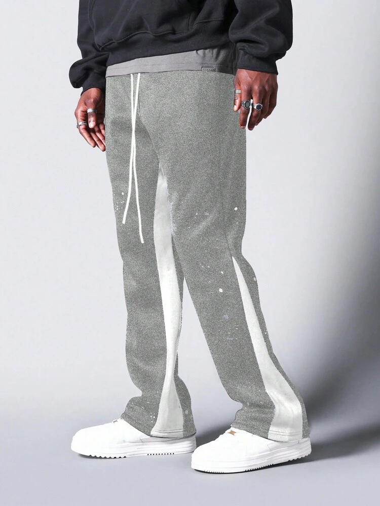 Flare Bell Bottom Sweatpants With Side Panel