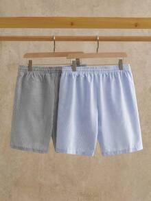 Manfinity NXTstreet Men's Multicolor Woven Plaid Straight Leg Shorts With Pockets - Casual Summer Style Men Striped Shorts Men Summer Shorts Men Lounge Shorts Summer Co Ords Men - Multicolor - View 2