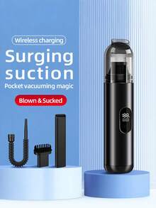 Teckwe Car Vacuum Cleaner: Car-Specific, High Suction, Wireless Handheld, Home-Usable, Compact & Mini, Blowing & Suction 2-In-1 Vacuum Cleaner,Two Batteries, Each With A Capacity Of 1500 MAh - Multicolor - View 2