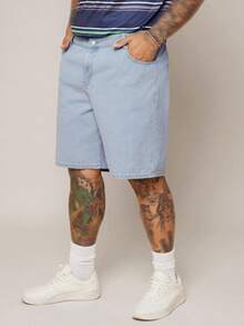 EASEVO 大码男士宽松休闲梭织牛仔短裤、梭织阔腿裤，多色装 - 彩色 - 查看 6