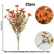 Outdoor Artificial Fall Flower, Uv Resistant Fake Plants, Faux Plastic Floral Orange Shrubs Hanging Flower Plant For Home Kitchen Balcony Garden Window Sill Fall Decoration - Multicolor - View 23