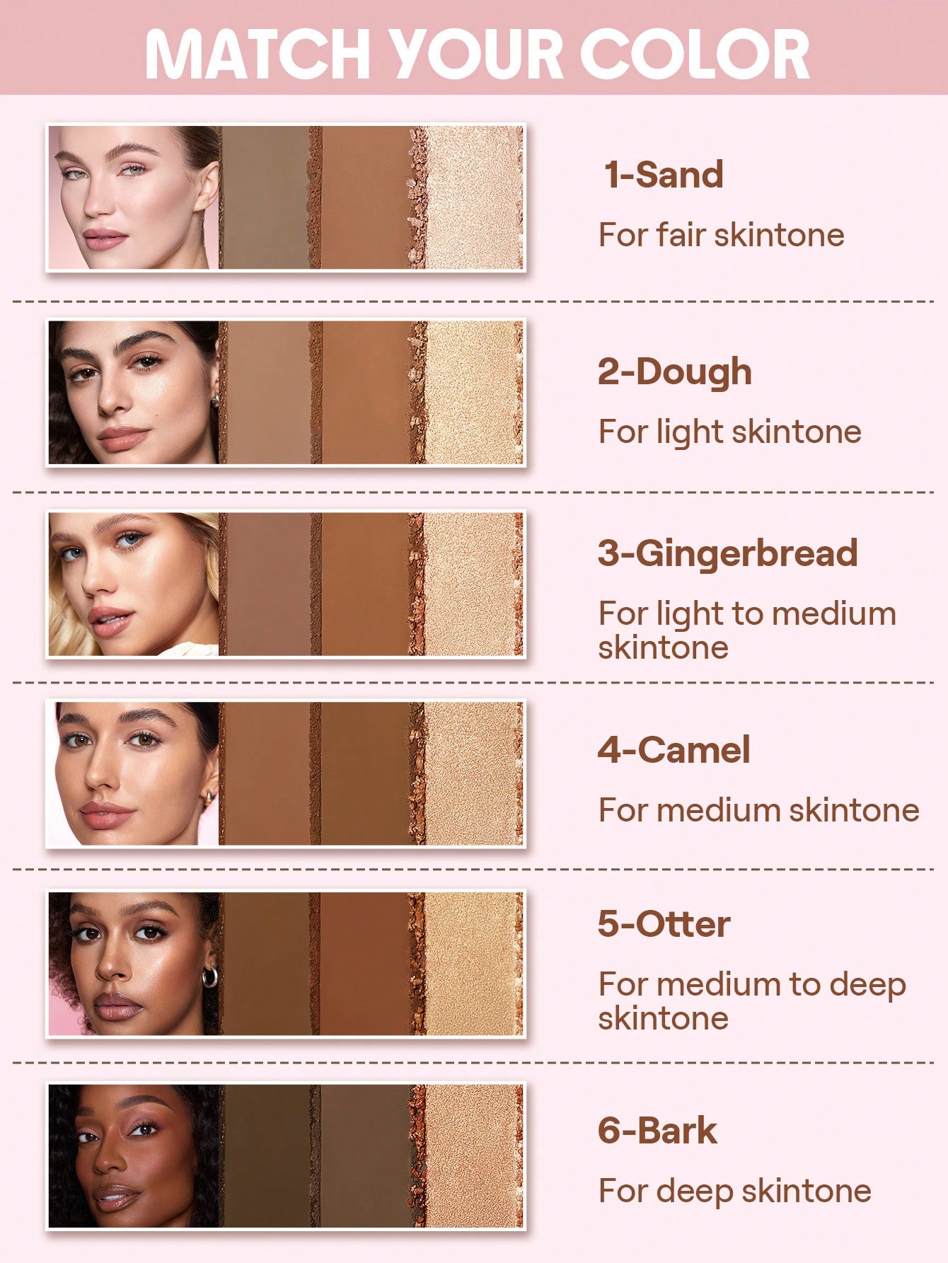 Trio Hero Face Palette-Sand 6