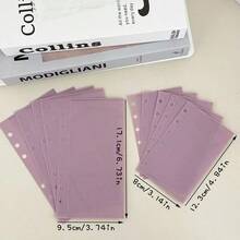 5个A6/A7活页夹分隔袋，左开口索引页，可收纳票据/现金/纸币，防水PP材质整理袋，返校必备 - 彩色 - 查看 2