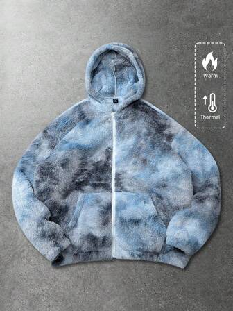 Street Life Veste à capuche décontractée tie-dye pour hommes, automne/hiver