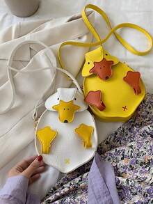 Joivida Túi đeo chéo hình con vịt 3D Túi đeo vai mini bằng da PU in hình động vật dễ thương Ví đựng tiền xu cho nữ, dùng hàng ngày, đi chơi, tiệc tùng, ý tưởng quà tặng Phụ kiện thời trang - Nhiều màu - Xem 9