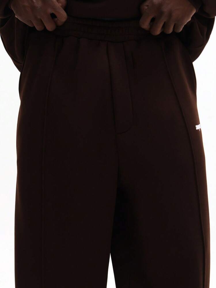 SUMWON Comfortable Oversized Fleece Sweatpants With Elastic Waistband For Casual Loungewear And Daily Wear Plain