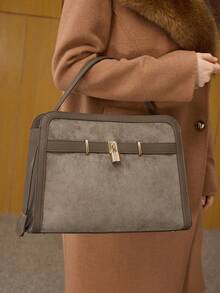 MOTF PREMIUM WOMEN'S FASHION LARGE CAPACITY TOTE HANDBAG - Coffee - View 6