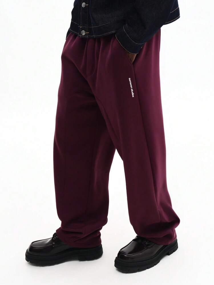 Relaxed Fit Sweatpants With Text Branding
