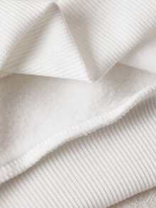 Sparklyn 2pcs/Set Teen Girl Casual Fashionable Thermal Lined Oblique Shoulder Comfortable Versatile Long Sleeve Sweatshirt, Autumn/Winter - Multicolor - View 3