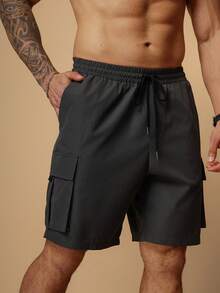 EASEVO 3-Pack Plus Size Men's Casual Loose Woven Shorts With Pockets - Multicolor - View 12