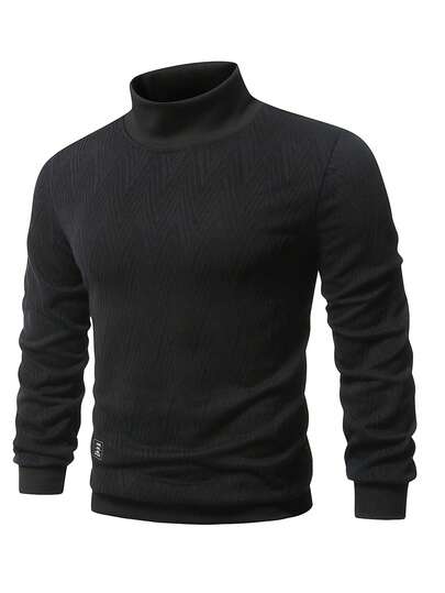 Manfinity Mode 男士纯色高领插肩袖休闲修身套头卫衣