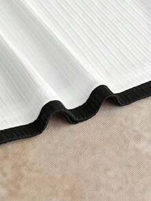 Manfinity VCAY 2pcs Men's Casual Jacquard Ribbed Slim Fit Knit Tank Top - Black and White - View 6