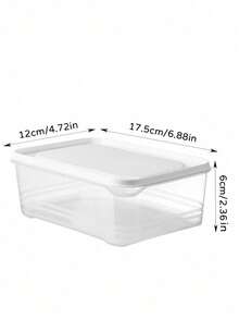 4个带盖冰箱食品储存盒，可堆叠密封保鲜盒，适用于厨房肉类、水果和蔬菜的保鲜 - 彩色 - 查看 8