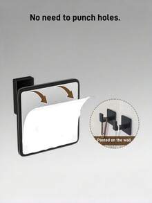 1pc Bathroom Adhesive Towel Hook, Wall Mount Robe Hanger, No Drilling Required Home Bathroom Decor Bathroom Organizer Summer