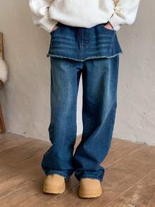 Dazy Kids Tween Girl 2 In 1 Denim Jeans - Blue - View 6