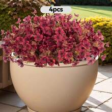 Outdoor Artificial Fall Flower, Uv Resistant Fake Plants, Faux Plastic Floral Orange Shrubs Hanging Flower Plant For Home Kitchen Balcony Garden Window Sill Fall Decoration - Multicolor - View 11