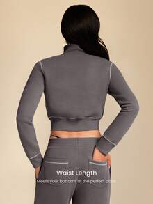 GLOWMODE Alltags Fleece Polarkern Weich Warm Kontrastnaht Daumenöffnungen Taillenlänge Regular Fit Stehkragen Reißverschluss Jacke Herbst Winter Outdoor Alltag Lässig Tragen