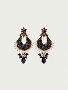 Glisma 18kWomen Dangle Earrings,Outfits,Gothic/Goth,Old Money,Fall/Autumn/Winter,For Mom/Women/Girl/Mother,Premium,Vintage,Crystals,Layered - 彩色 - 查看 2