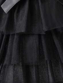 Sweetra Baby Girl Pink Tulle Skirt For Party Dress, Festival Costume, Photo Booth Prop - Black - View 6