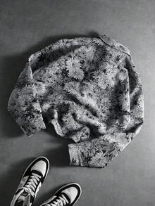 PAVTROS 男士时尚休闲印花长袖衬衫