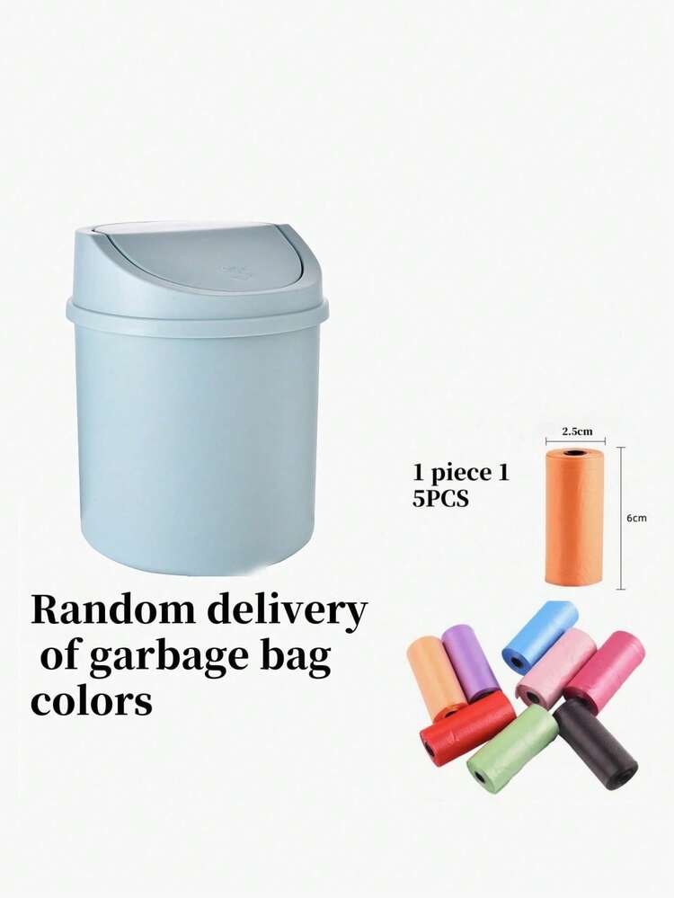 Mini Desktop Trash Can, Pedal Style Waste Bin For Living Room, Bedroom, Car, Dining Room - Multicolor - View 24