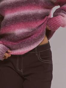 MUSERA Oversized Ombre Knit Jumper Winter Cute Casual Cosy Spring Sweater - Multicolor - View 2