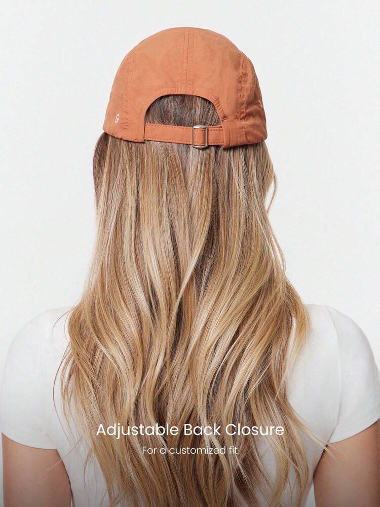 Lightweight 5 Panel Cap With Reflective Handsewn Logo Workout Daily Casual