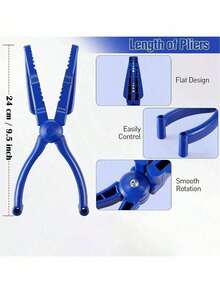 1 件装锤击用钉夹，塑料钳子，手指锤击钉子滑套钳，修整钉子钳，基本维修和木工接头钳，男士工具，家居装修 - 多色 - 查看 7