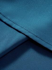 Manfinity Mode 男士紫红色长袖休闲商务衬衫 - 水鴨藍 - 查看 7