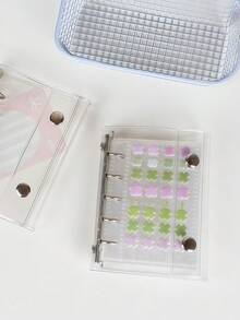 Juego de carpeta de anillas transparente Joivida M5, 10 fundas de doble cara, hojas de recambio, juego de cuaderno de anillas DIY, sello, pegatinas lindas, evento otaku, cuaderno de pegatinas, libro de pegatinas, estantería de pegatinas, recambio de libro de pegatinas, carpeta de pegatinas transparente - Multicolor - Ver 7