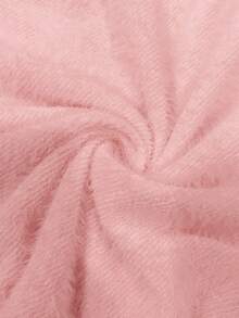 Elaquor Plus Size Casual Side Slit Solid Color Round Neck Regular Shoulder Long Sleeve T-Shirt Pink - Pink - View 7