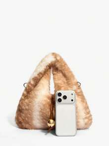 SHEIN SXY Túi xách nữ, Túi xách quai trên, Mềm mại, Sang trọng, Túi Piush, Lông thú & Lông tơ, Họa tiết động vật, Thời trang, Thanh lịch, Đơn giản, Cá nhân hóa, Đa năng, Cổ điển, Đi làm, Văn phòng, Hẹn hò, Hàng ngày, Mua sắm, Trà chiều (Hoa văn ngẫu nhiên) - Hươu - Xem 4