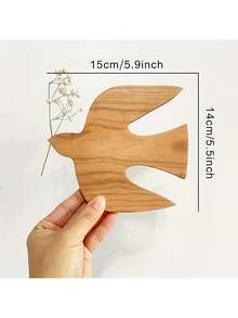 Handmade Wooden Bird Wall Hanging - Artist Home Decor Sculpture, Light Brown Woodgrain Finish, No Electricity Needed, Suitable For Any Room Decoration, Art Display | Elegant Design | Smooth Texture, Bird Decor - Multicolor - View 6