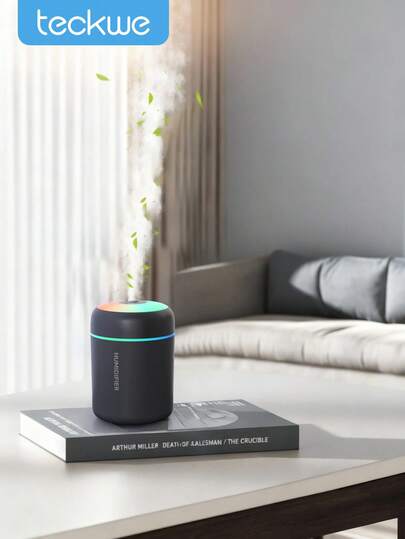 Teckwe 1pc Mini Essential Oil Aromatherapy Mist Diffuser & Humidifier, Cool Mist, Colorful Night Light - Humidify Air, Keep Fresh, And Relax Body And Mind(USB Powered Usage)