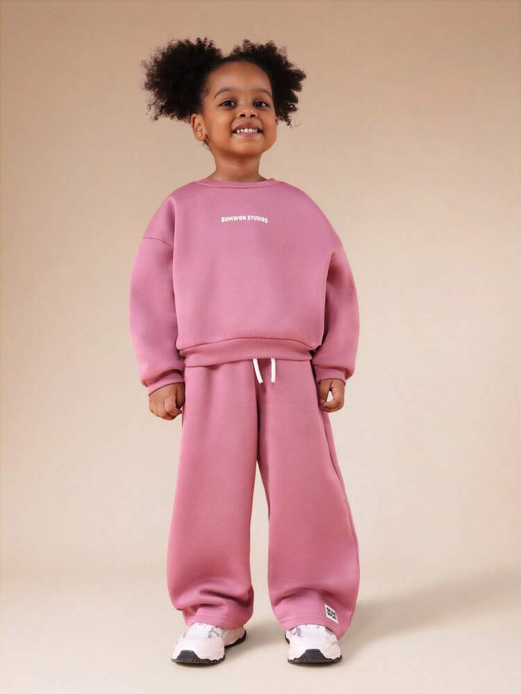 Oversized Hoodie And Sweatpants Co-Ord Set With Centre Pocket