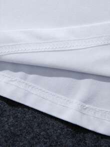 INAWLY Thời trang bán chạy, phong cách đường phố tay ngắn màu đen và trắng tương phản cổ điển kiểu kỳ lân dành cho nữ, thích hợp để mua sắm, hẹn hò và đi chơi, vừa vặn và đa năng cho mọi mùa - trắng - Xem 6