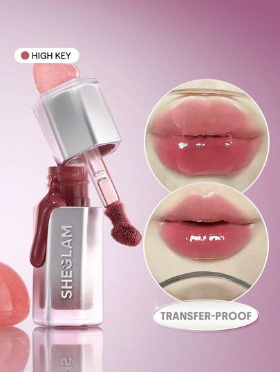 SHEGLAM Glass Lock Air Gloss-High Key Brand Beauty Makeup Face Paint Cosmetic For Women Girls Perfect For Fall Winter Ideal For Y2K Fancy Fashion Suitable For Birthday Christmas Present Party Ready Best Color