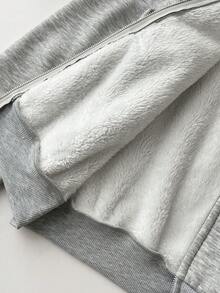 Elamini Women's Casual Fur Collar Embroidered Hooded Jacket, Autumn/Winter