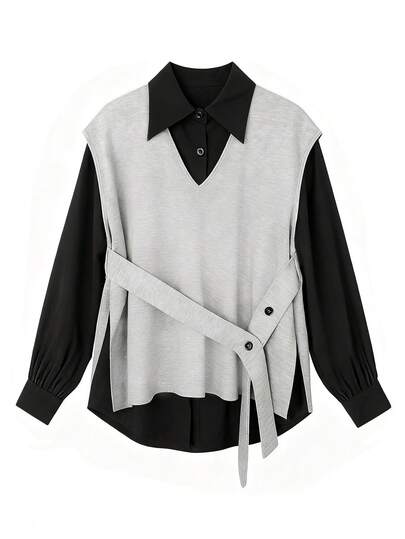 Regalyn Conjunto informal de dos piezas de otoño para mujer de talla grande