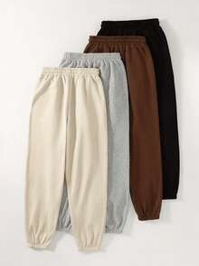 Women Pants - Black Brown Grey Beige - View 3