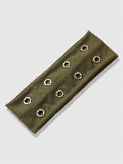 ROMWE Grunge Punk 3pcs Y2K Fashion Perforated Wide Headbands, Suitable For Streetwear, Casual Wear And Outings Hair Band Turban Headband Sweatband