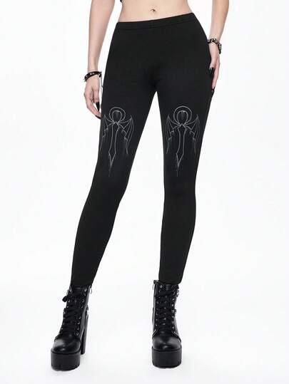 Goth Ankara Fledermaus Muster Damen Leggings