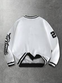 ROMWE MEN Prep 男士休闲字母印花卫衣，秋冬季长袖上衣