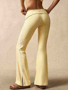 VARSIVA 女式侧蕾丝边喇叭下摆开叉运动裤 - 彩色 - 查看 2