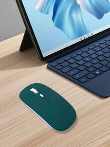 JMMO 帶電池的無線藍牙滑鼠，適用於電腦辦公、遊戲、iPad、平板電腦、筆記本電腦，靜音&實心糖果色無線滑鼠