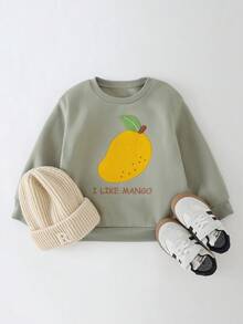 THE HAPPY LOOK 男婴水果图案针织柔软圆领长袖套头卫衣 - 綠色 - 查看 1